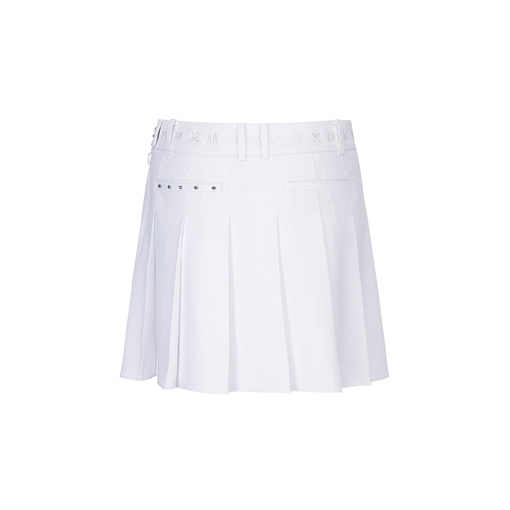 W LOGO BAND POINT PLEATS SQ_WH