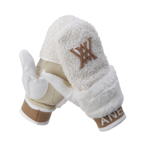 (W) CURLY GOLF GLOVES_WH